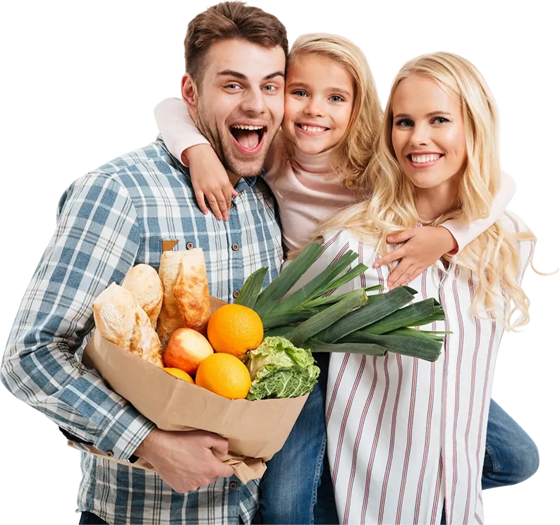 portrait of family shopping